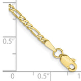 10k 2.2mm Figaro LINK Chain