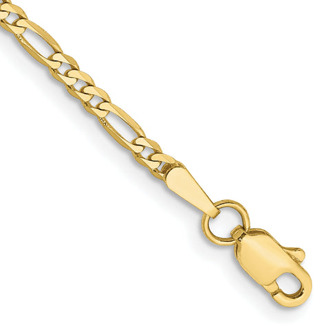 10k 2.2mm Figaro LINK Chain