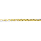 10k 3.0mm Concave Figaro Chain 10FG080 - shirin-diamonds