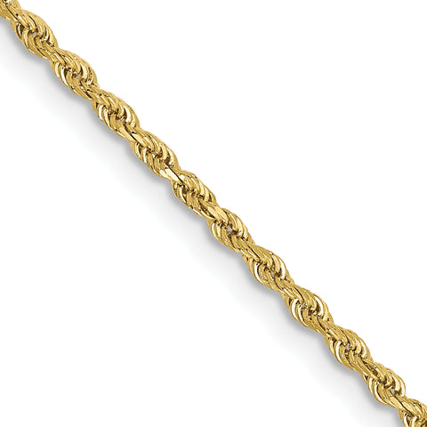 10k 1.75mm Handmade Diamond-cut Rope Chain