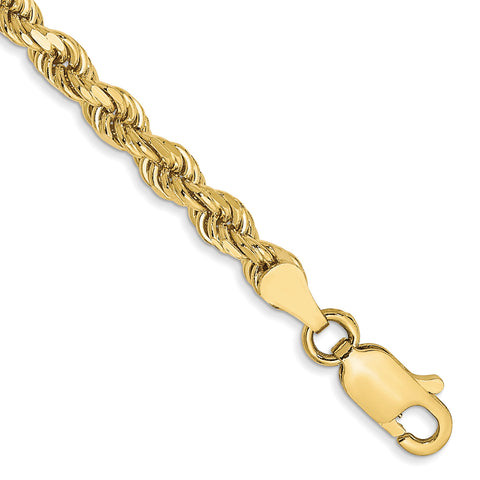 10k 3.5mm Handmade Diamond-cut Rope Chain
