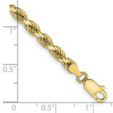 10k 4mm Handmade Diamond-cut Rope Chain
