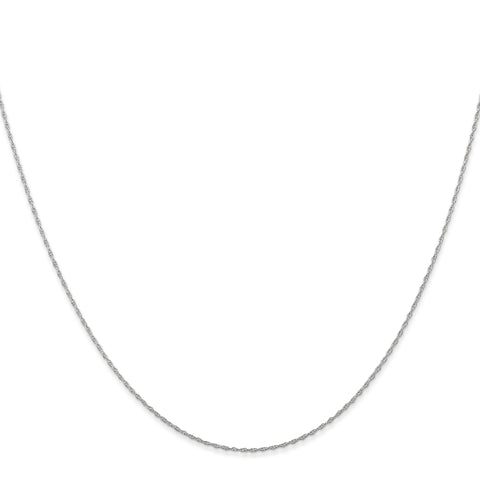 10k White Gold Carded Cable Rope Chain Necklace