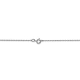10k White Gold .5 mm Carded Cable Rope Chain 10K5RW - shirin-diamonds