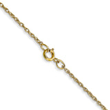 10k Yellow Gold Carded Cable Rope Chain Necklace