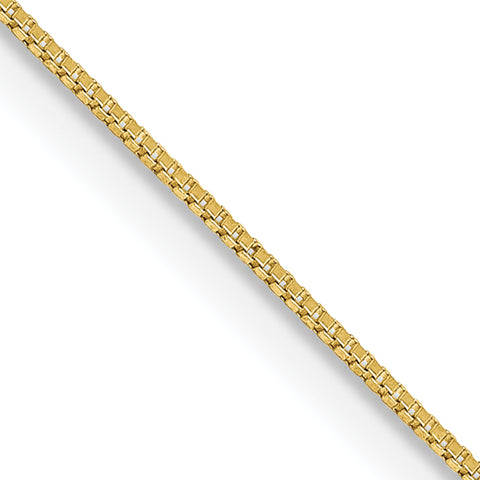 10k Yellow Gold 18in .5mm Box Necklace Chain