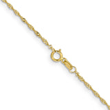 10k Yellow Gold Singapore Chain Necklace