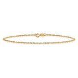 10k Yellow Gold Singapore Chain Anklet