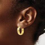 10k Polished Hinged Hoop Earrings