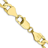 10K Yellow Gold 7.5mm Light Concave Figaro Chain 24 Inch