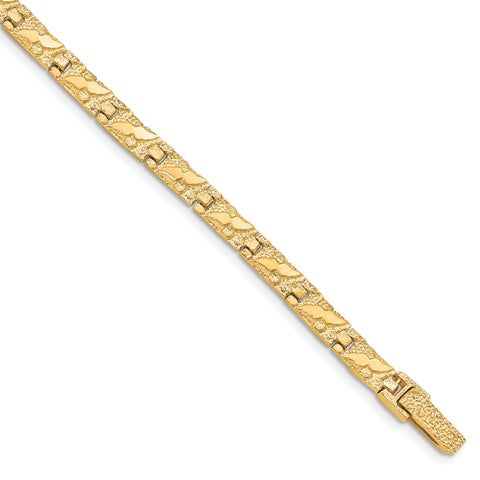 10k 6.0mm NUGGET Bracelet