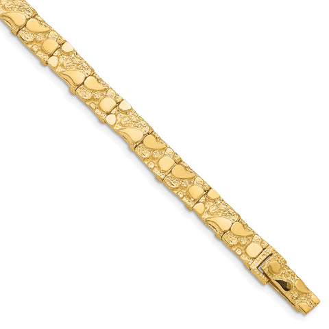 10k 7.0mm NUGGET Bracelet