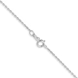 10k White Gold Diamond-Cut Cable Chain Necklace