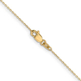 10k Yellow Gold Solid Diamond-Cut Cable Chain Necklace