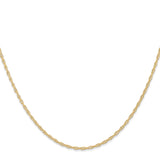 14K 1.35mm Carded Cable Rope Chain
