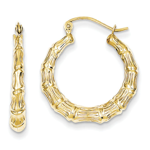 10k Polished Hollow Classic Earrings 10S19 - shirin-diamonds