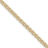 10k Lite 5mm Double Link Charm Bracelet 10SSD1 - shirin-diamonds