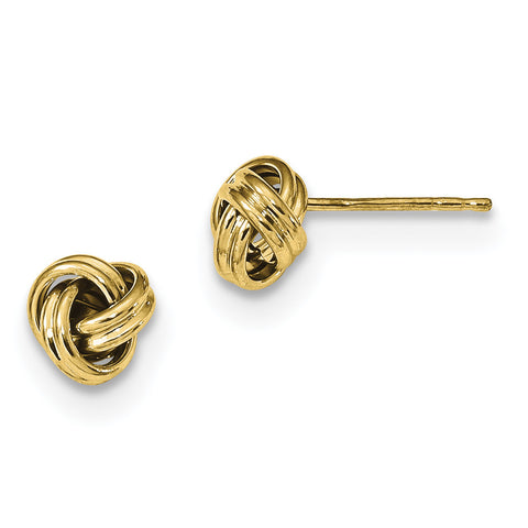 10k Love Knot Post Earrings 10TM705 - shirin-diamonds