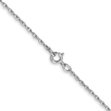 10k White Gold Polished Lite Baby Rope Chain Necklace
