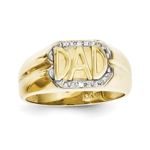 10k Men's Diamond DAD Ring 10X164 - shirin-diamonds