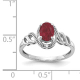 10k White Gold Ruby Diamond Ring 10XB316