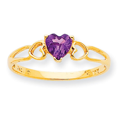 10k Polished Geniune Rhodolite Garnet Birthstone Ring 10XBR159 - shirin-diamonds