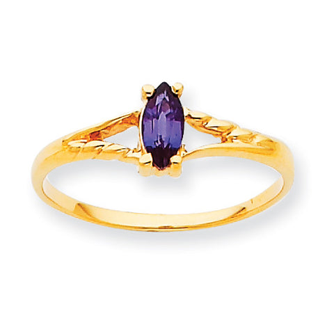 10k Polished Geniune Rhodolite Garnet Birthstone Ring 10XBR183 - shirin-diamonds
