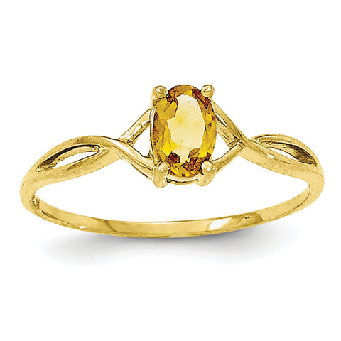 10k Polished Geniune Citrine Birthstone Ring 10XBR236 - shirin-diamonds