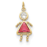 10k October Girl Birthstone Charm - shirin-diamonds