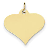 10k Plain .013 Gauge Engraveable Heart Disc Charm 10XM570/13 - shirin-diamonds