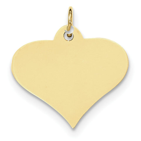 10k Plain .018 Gauge Engraveable Heart Disc Charm 10XM570/18 - shirin-diamonds