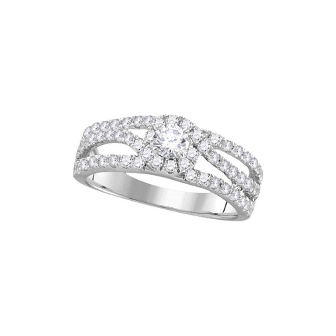 14kt White Gold Womens Round Diamond Solitaire Open Bridal Wedding Engagement Ring 1.00 Cttw 111770 - shirin-diamonds