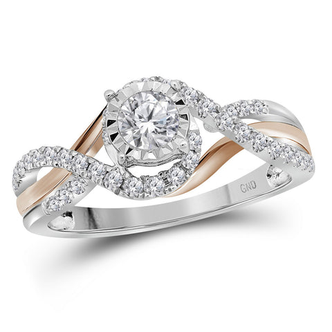 14kt White Gold Womens Round Diamond Solitaire Bridal Wedding Engagement Ring 1/2 Cttw 113617 - shirin-diamonds