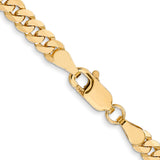 14K 3.9mm Flat Beveled Curb Chain (Weight: 12.4 Grams, Length: 20 Inches)