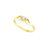10kt Yellow Gold Womens Round Diamond Solitaire Promise Bridal Ring 1/10 Cttw 12716 - shirin-diamonds
