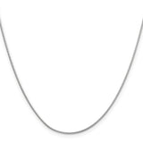 14K White Gold .9 mm Snake Chain (Weight: 4.7 Grams, Length: 24 Inches)