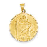 18k Saint Christopher Medal Pendant 18XR14 - shirin-diamonds