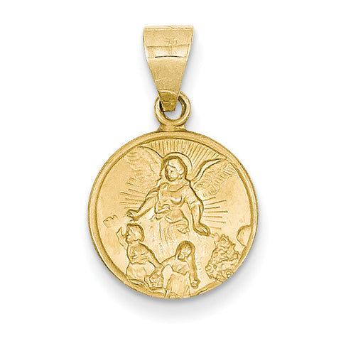 18k Guardian Angel Medal Pendant 18XR23 - shirin-diamonds