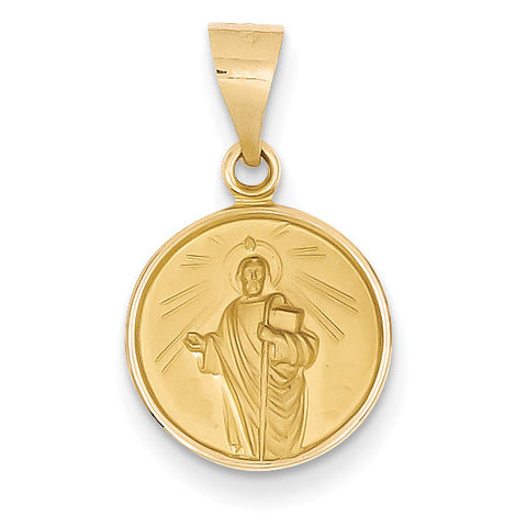 18k Saint Jude Medal Pendant 18XR30 - shirin-diamonds