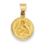 18k Our Lady of Perpetual Help Medal Pendant 18XR46 - shirin-diamonds