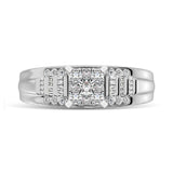 10K White Gold 1 5/8 Ct.Tw. Diamond Engagement Invisible Ring