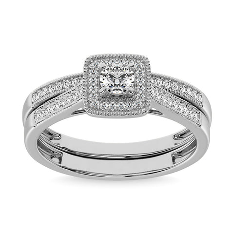 10K White Gold 1/3 Ct.Tw. Diamond Bridal Ring