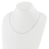 14K White Gold .9 mm Adjustable Box Chain (Weight: 3.78 Grams, Length: 22 Inches)