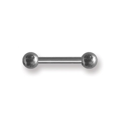 body jewelry Solid Titanium BB 10G (2.6mm) 5/8 (15mm) Long w 6mm Titanium Balls Unco BBT10-60-66-UC<BR>