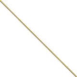 10k Yellow Gold Box Chain Bracelet 7''