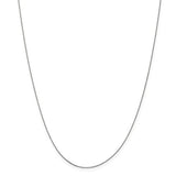 10k White Gold 18in .5mm Box Necklace Chain