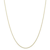 10k Yellow Gold Thin 18in Carded Cable Rope Necklace Chain
