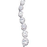 14kt White Gold Womens Round Diamond Journey Pendant 1.00 Cttw 36245 - shirin-diamonds