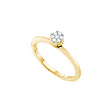 10k Yellow Gold Womens Round Diamond Cluster Bridal Wedding Engagement Promise Ring 1/8 Cttw 39810 - shirin-diamonds
