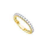 14kt Yellow Gold Womens Round Pave-set Diamond Eternity Wedding Band 1/2 Cttw 40908 - shirin-diamonds